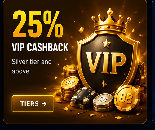VIP Cashback up to 25 percent