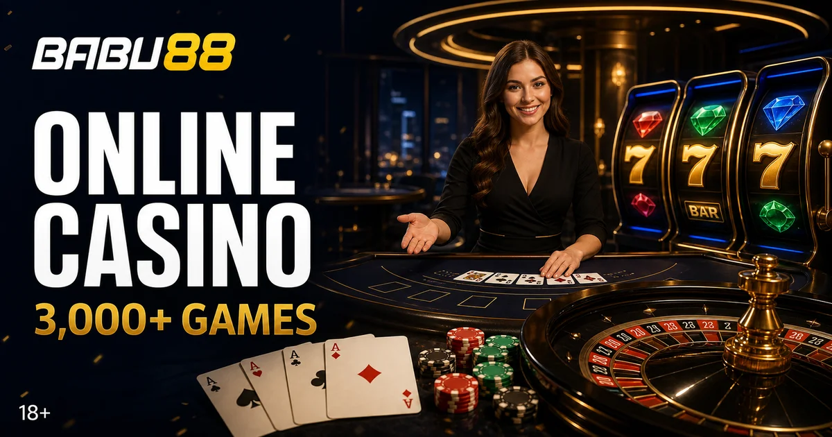 Babu88 online casino Bangladesh — 3,000+ games including live dealer tables, slots and roulette